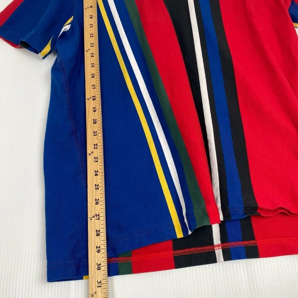 J‎ Crew Men's Rugby Shirt, Size XL with MultiColor Stripes, Short Sleeve